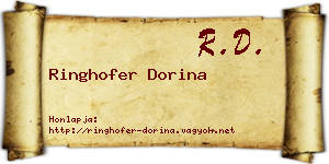 Ringhofer Dorina névjegykártya