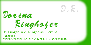 dorina ringhofer business card